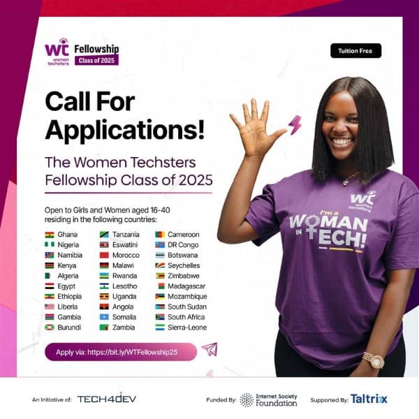 women in tech call flyer