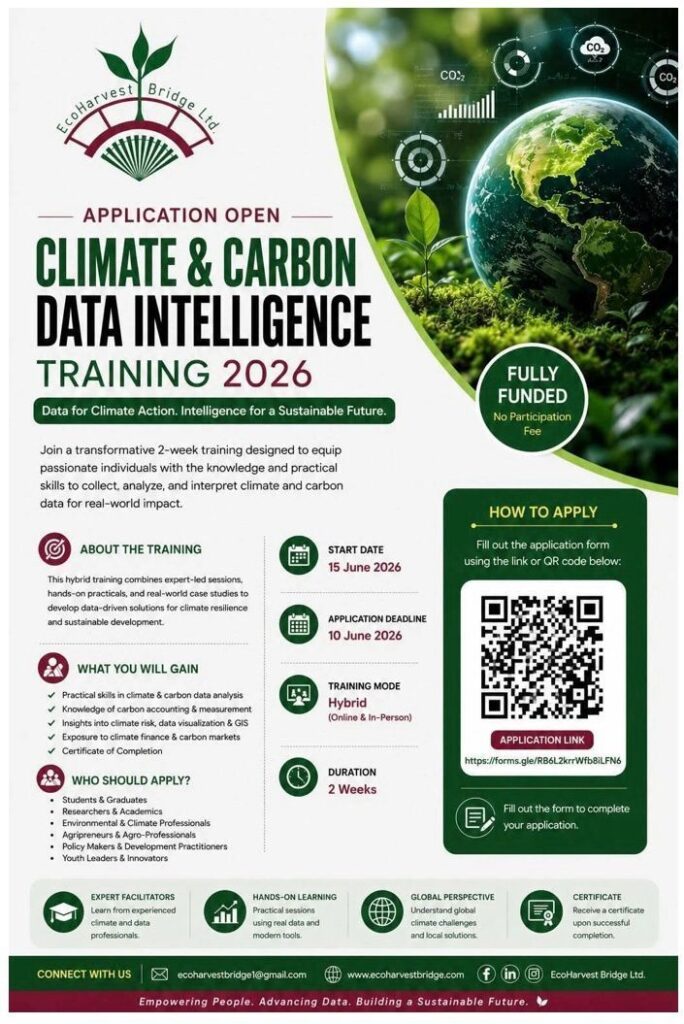 Applications Now Open for the Fully Funded Climate and Carbon Data ...